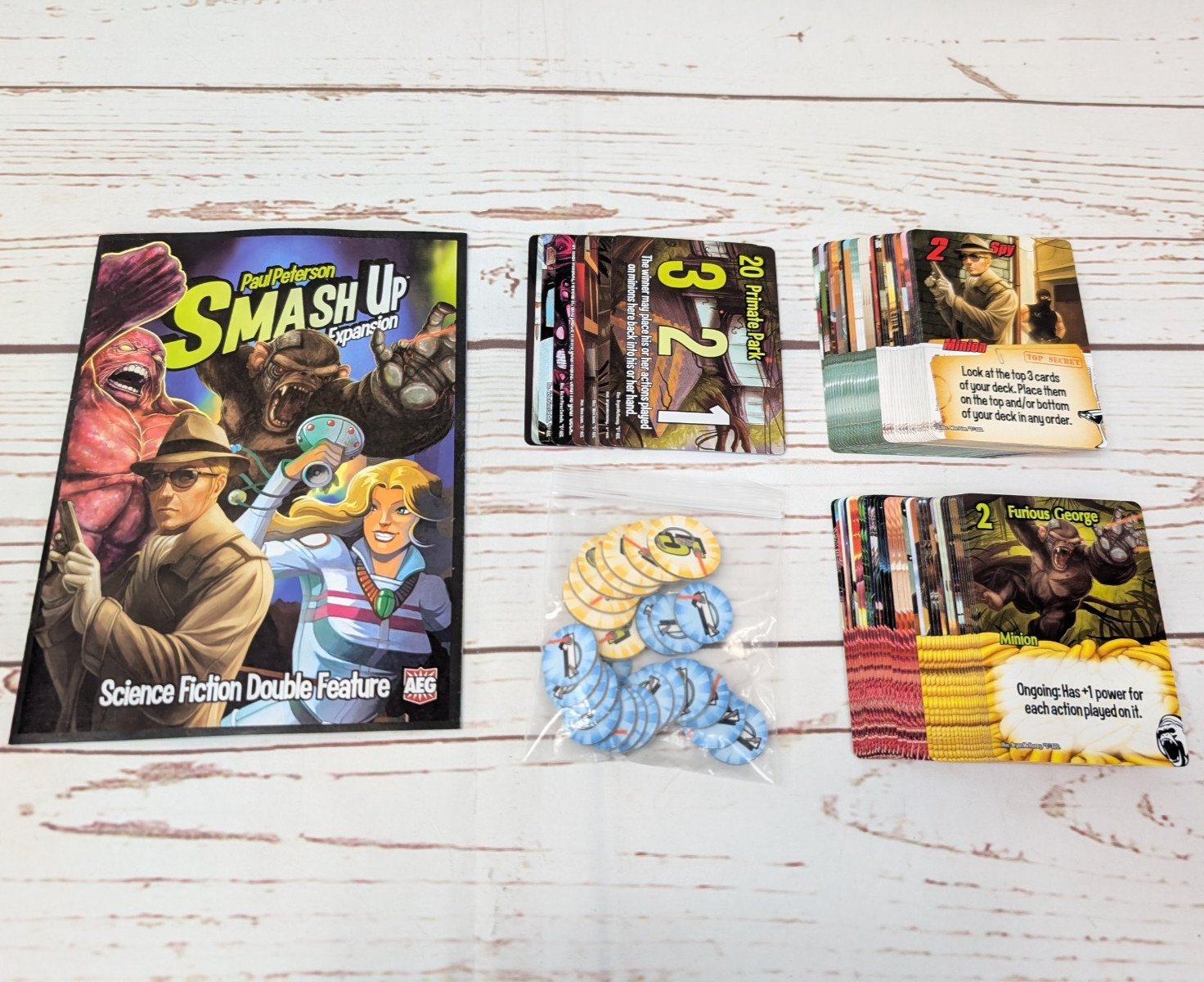 Smash Up Science Fiction Double Feature Board Card Game AEG *No Box