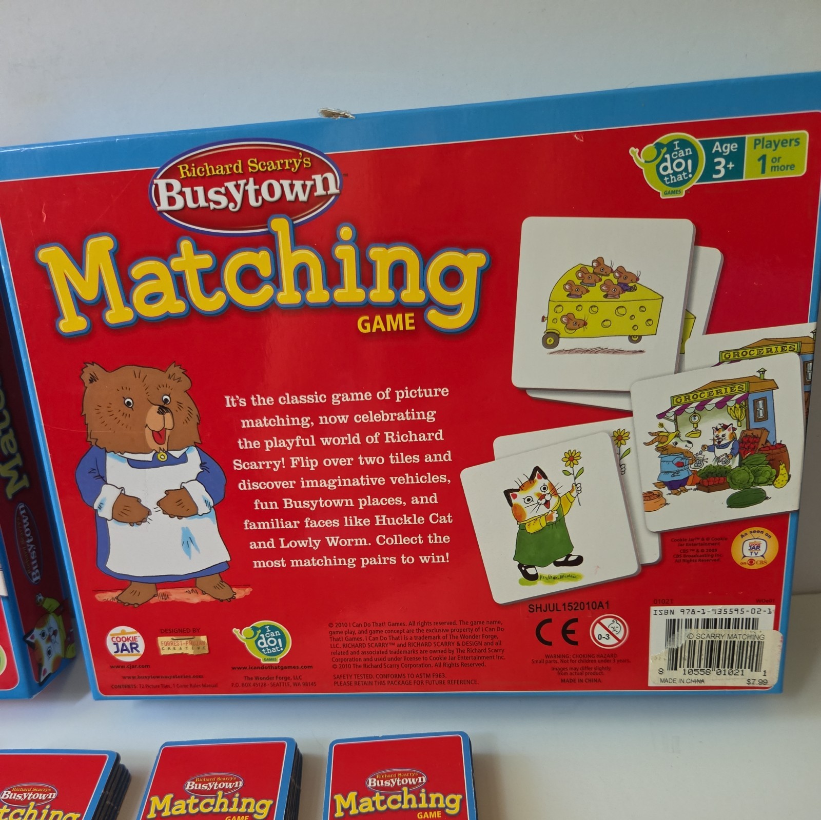 Richard Scarry’s Busytown Memory Matching Game 72 Tile Cards Complete 2010