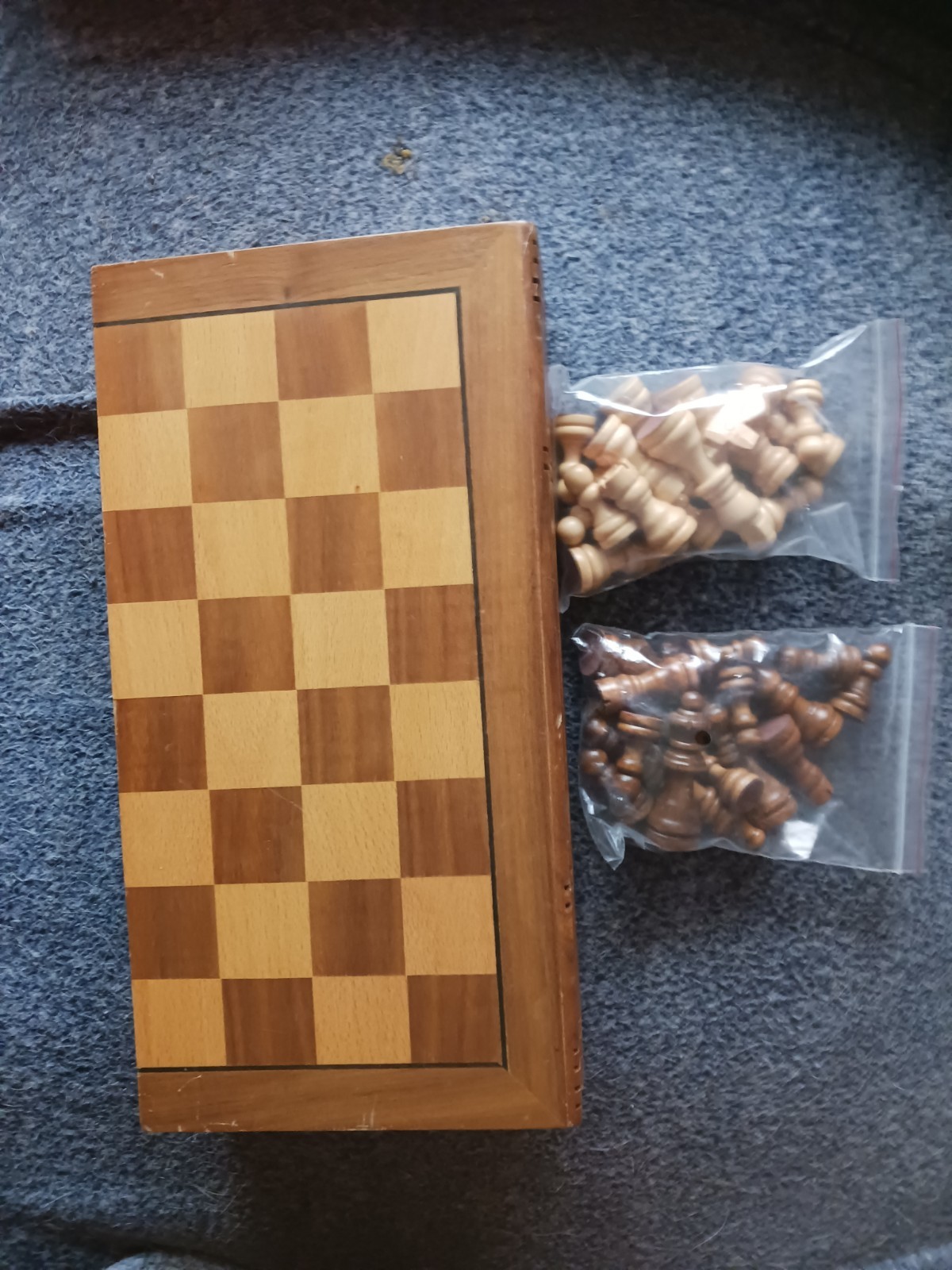 Wooden Folding Chessboard Set