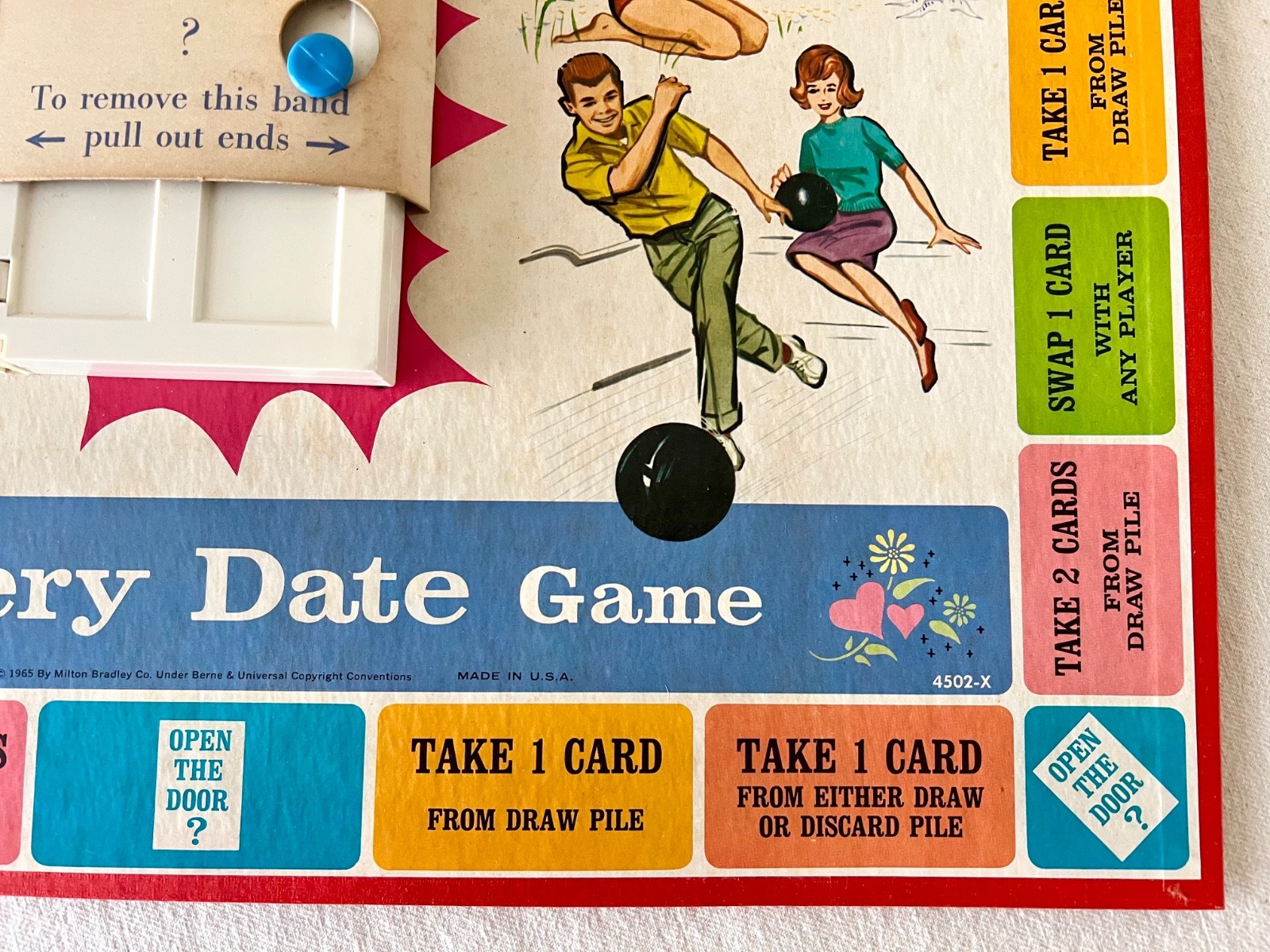 Vintage 1965 Mystery Date Game By Milton Bradley Complete Unused Cards W/Box