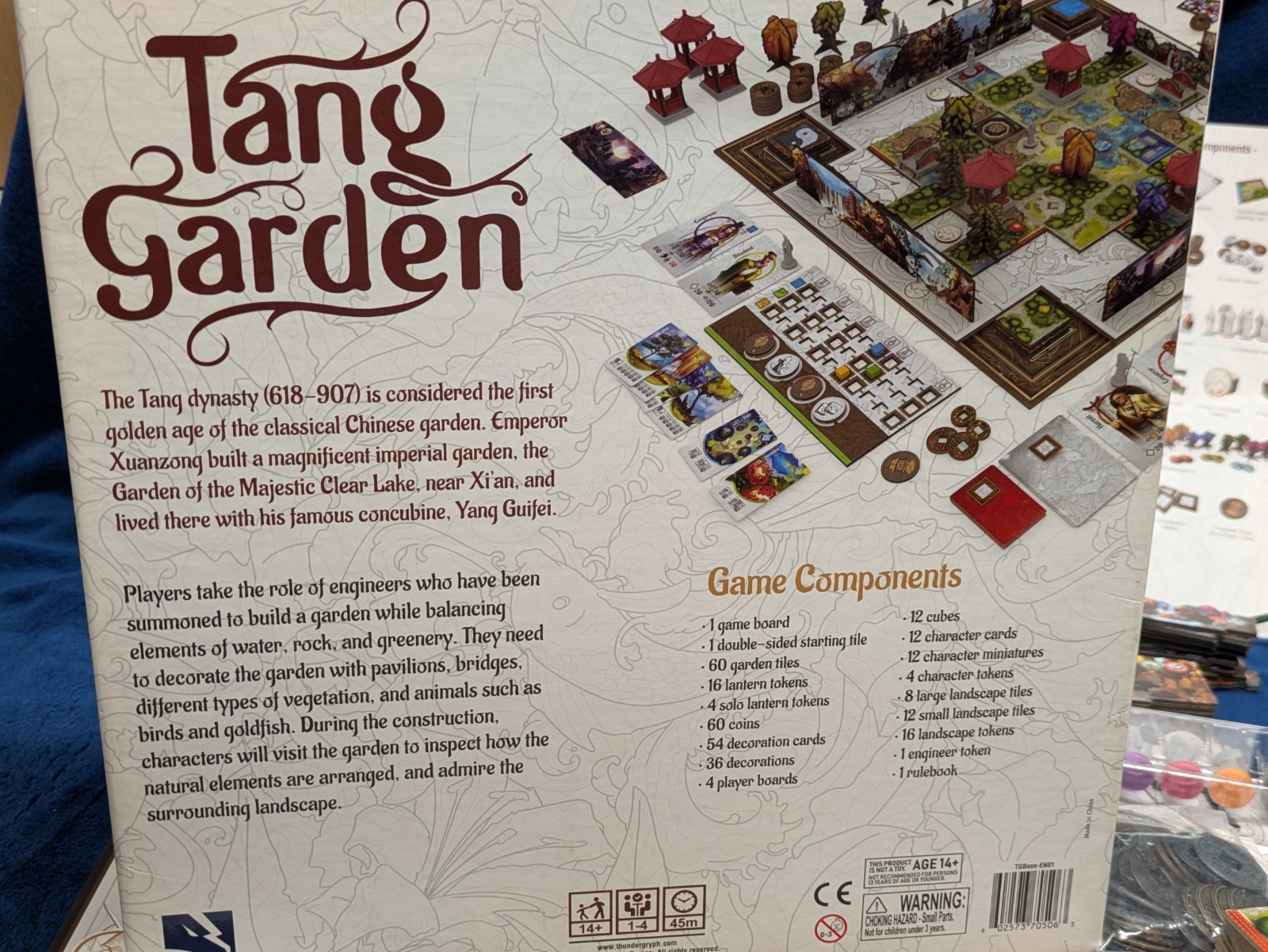 Tang Garden Board Game COMPLETE with METAL COINS Thunderglyph Beautiful 3D Game