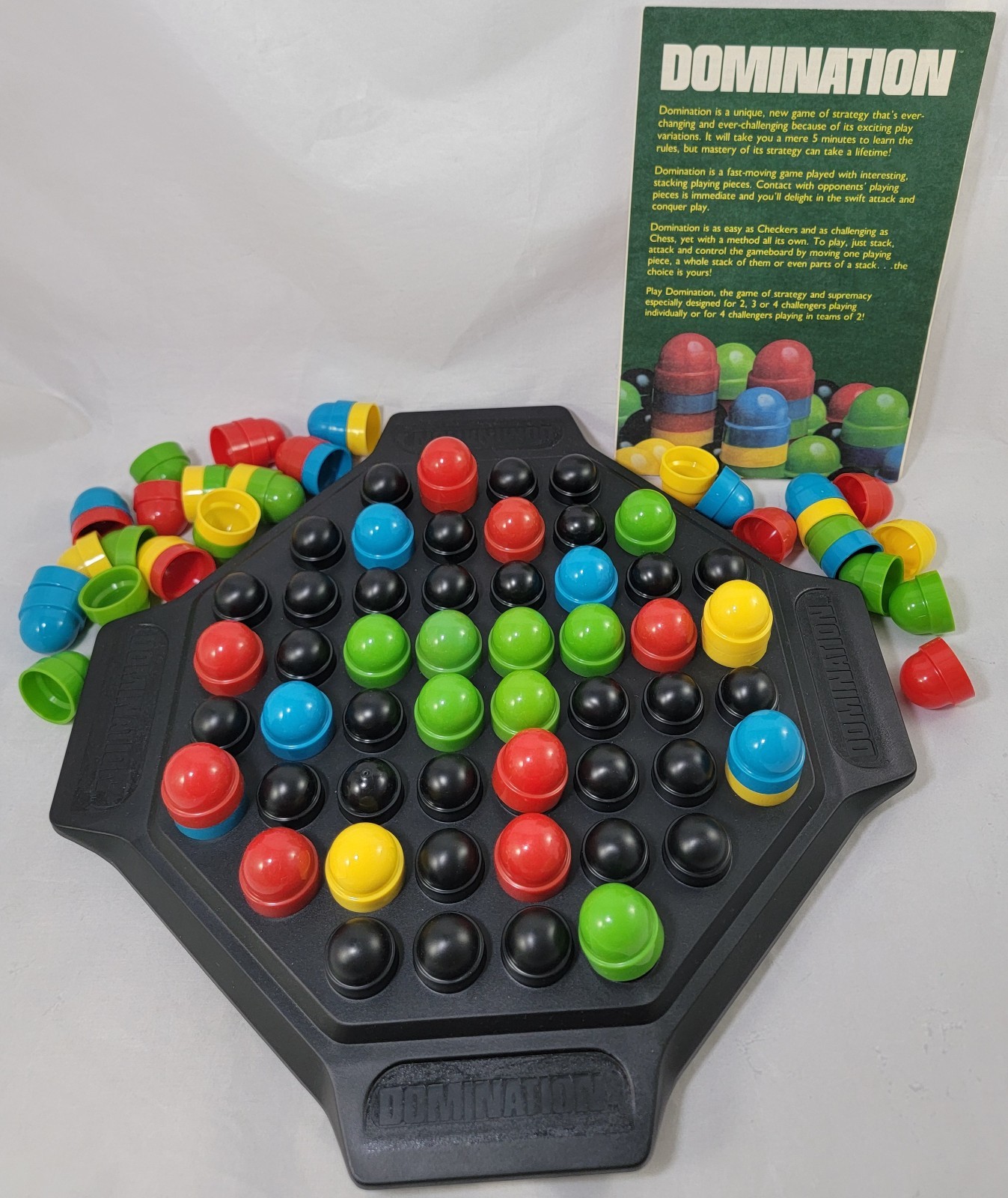 Vintage 1982 Milton Bradley Domination Strategy Board COMPLETE Game No Box