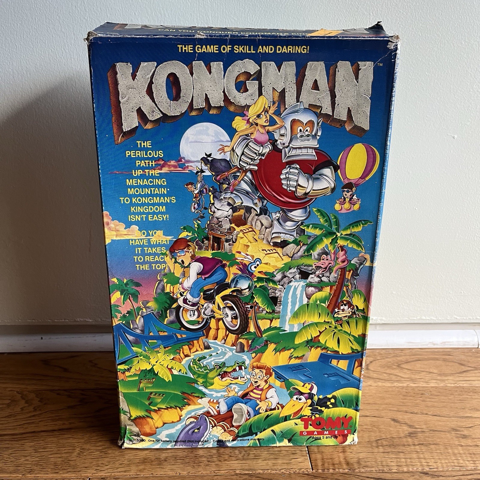 Vintage 1982 Tomy Kongman Game w Box Tested Battery Toy King Kong Marble Maze