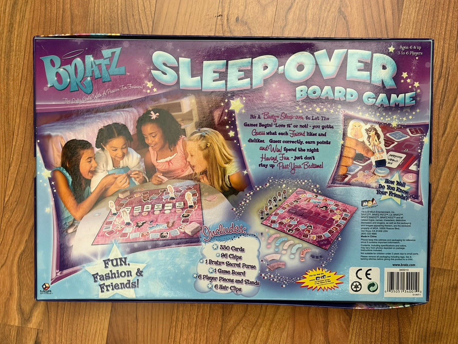 VTG Bratz Sleep-Over Board Game – Slumber Party Guessing Game – COMPLETE