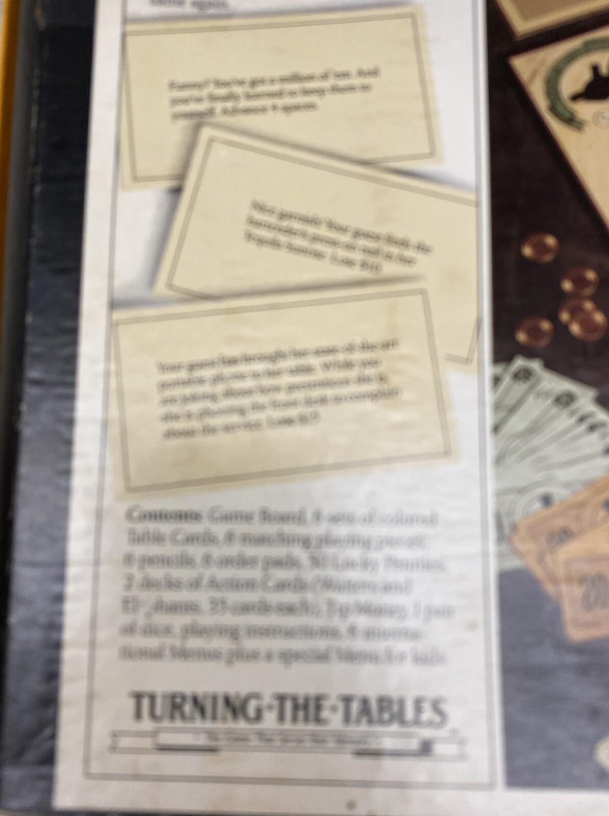 Turning The Tables Board Game Restaurant Waiter Party 1990 1st Edition Complete