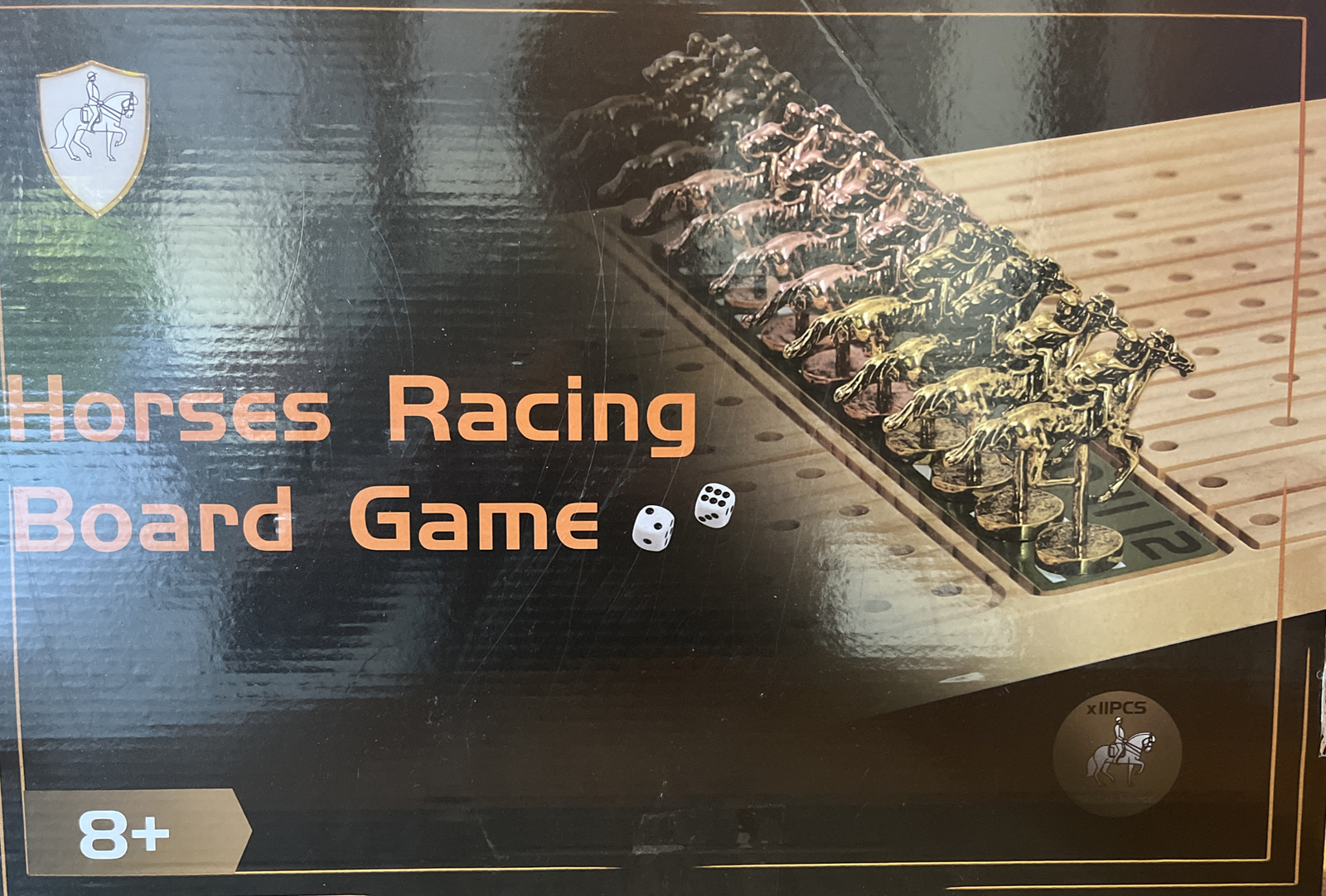 Jyquorp Horse Race Board Game Racing Game Thickened Solid Wood.NEW FREE SHIPPING