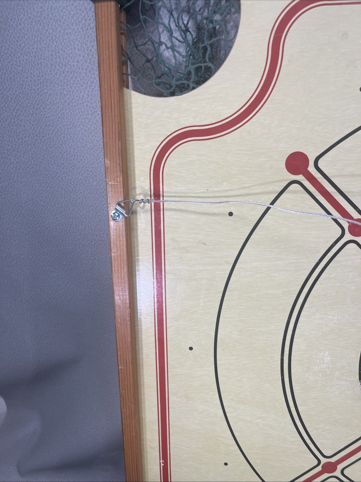 Carrom Double Sided Game Board With Attached Hanger. Game Room/man Cave.