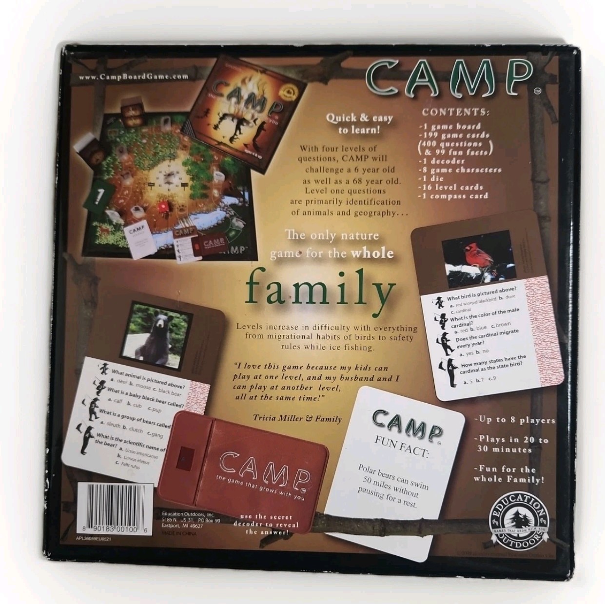 Official Education Outdoors Brand Camp The Game That Grows With You 4 And Up