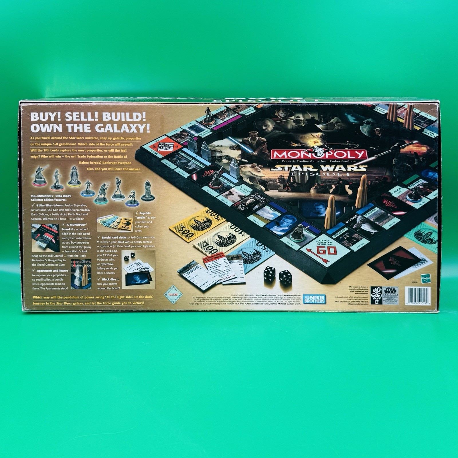 Star Wars Episode I Monopoly Collector Edition 3D Board Open Box / 100% Complete