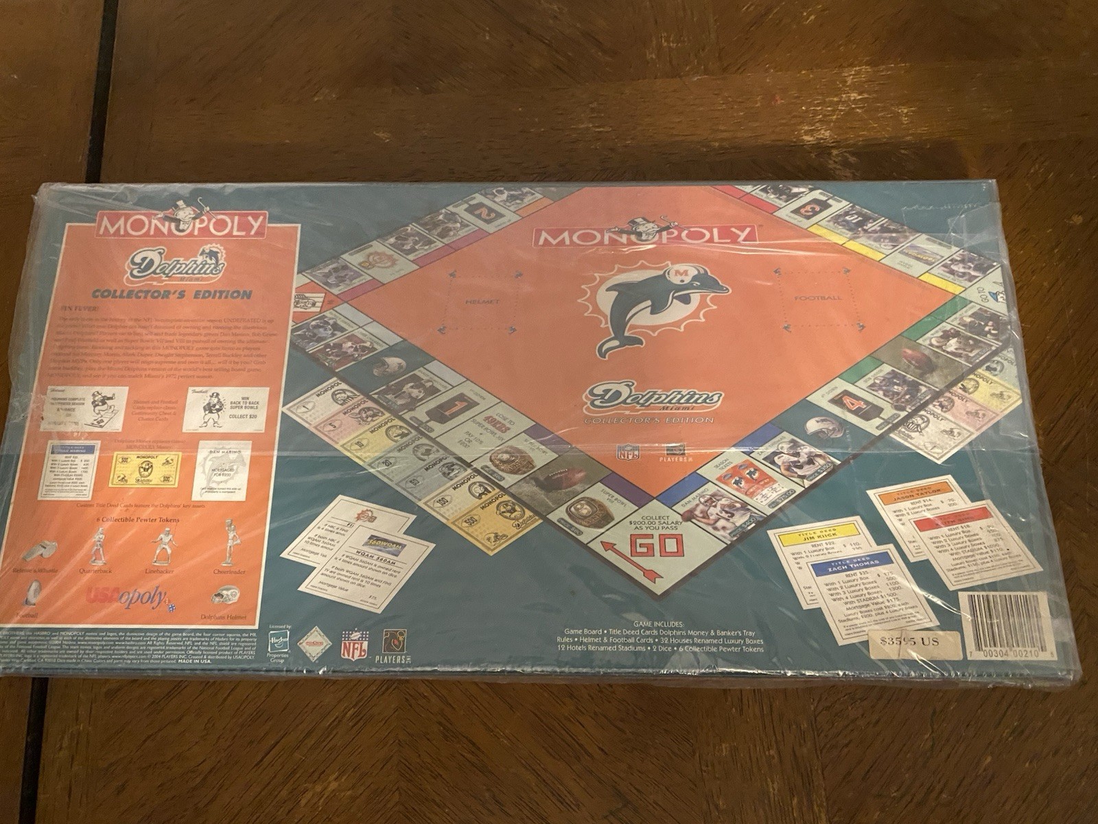 National Football League Miami Dolphins Collectors Edition Monopoly 2004 Sealed