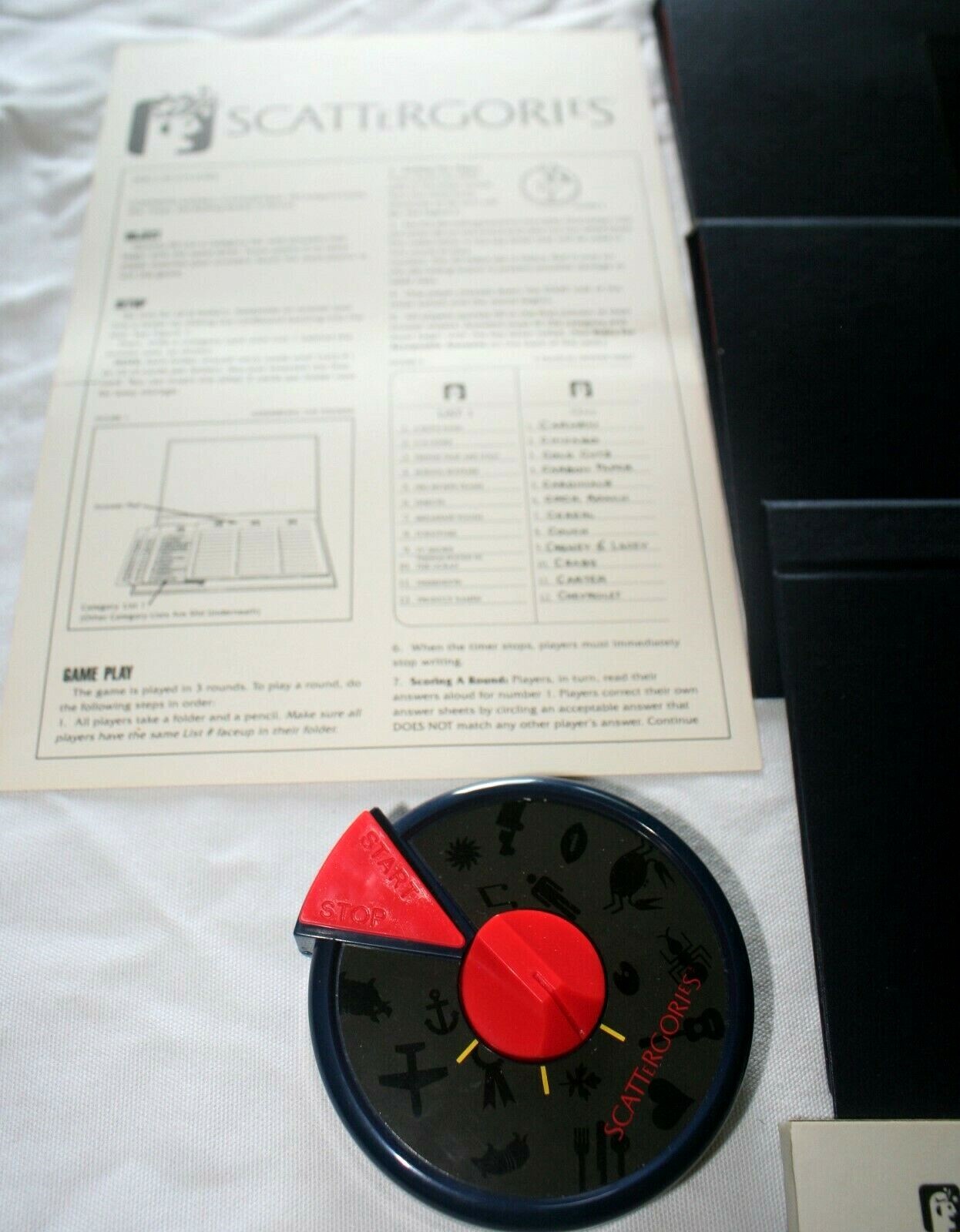 Vintage Scattergories Game Complete 1988 Milton Bradley Made In USA