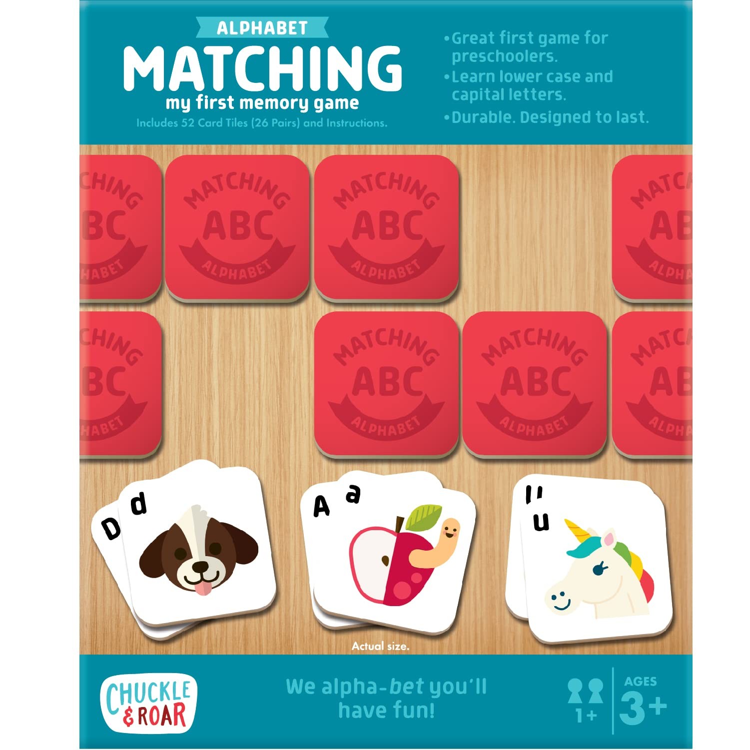 Alphabet Matching Memory Game for Kids Ages 3+ – Preschool Letter Matching Bo…