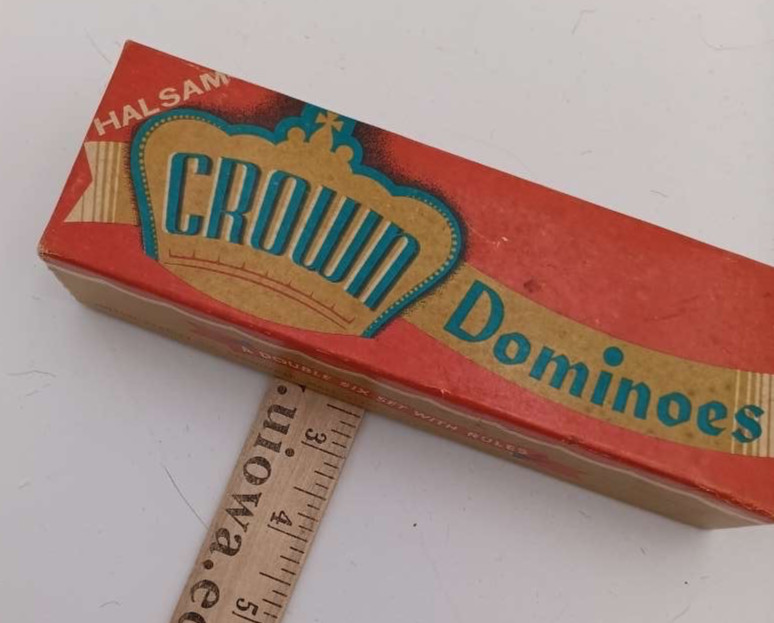 Vintage Halsam Crown Dominoes No 220 Set 1950s Milton Bradley 27/28 Pieces 1950s