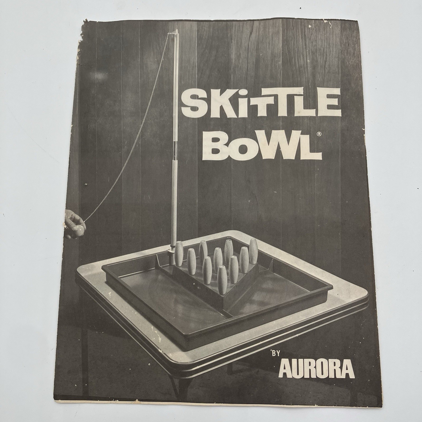 Vtg The Original Skittle Bowl Board Game Complete 3 Ex Pins Score Cards Manual