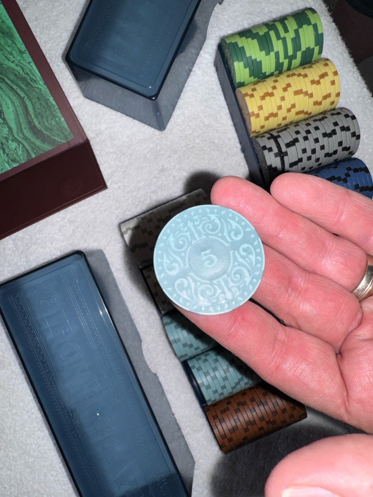 Roxley Board Game Brass: Iron Clays – 200 Count Poker Chips