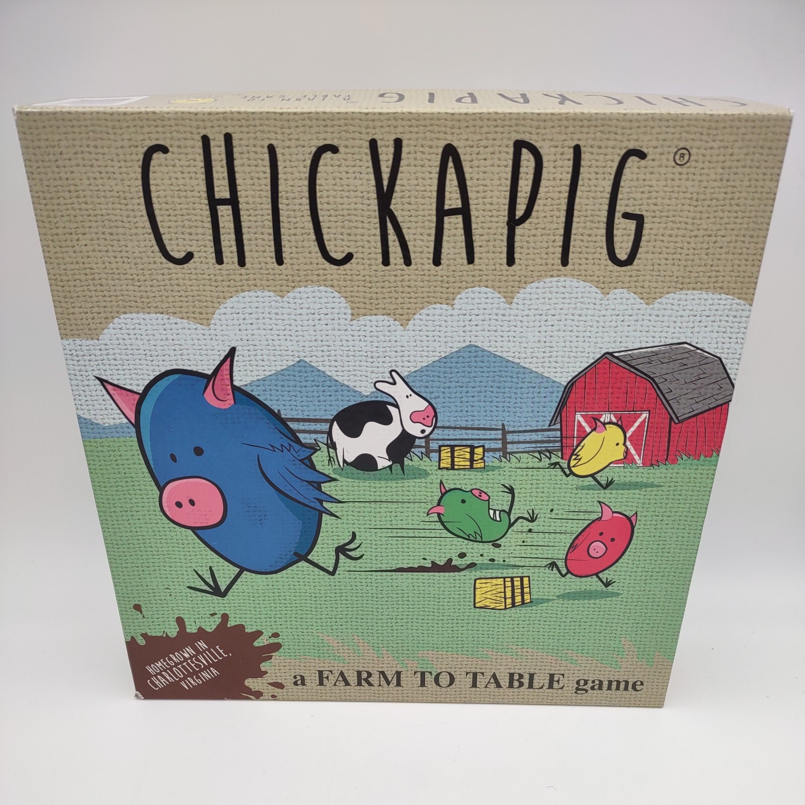 Chickapig First Edition A Farm to Table Board Game Unpunched Wood Pieces NIOB