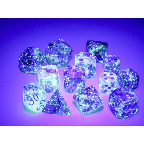 d6 Cube 12mm Luminary Nebula NOCTURNALbu – Chessex (Pack of 36)