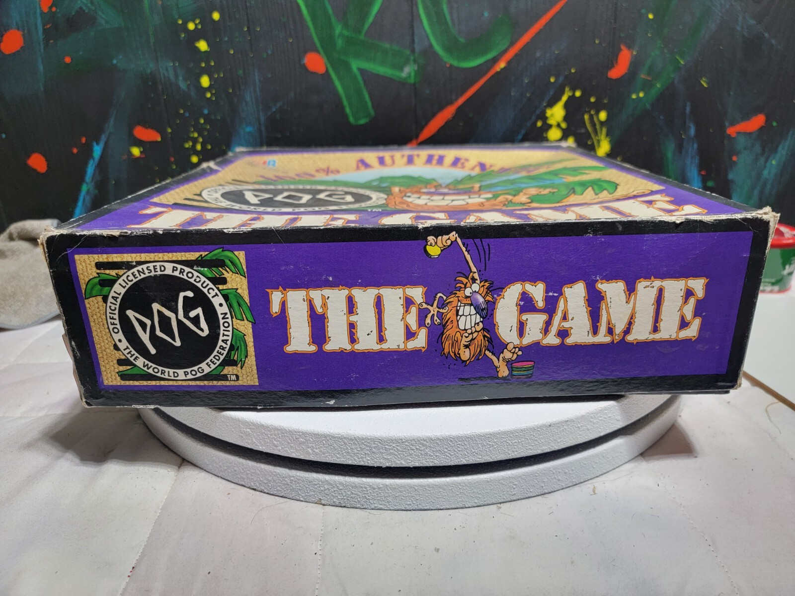 94 Pog the Game “World Pog Federation” VTG Milton Bradley 205 POG 4 Metal SLMRS