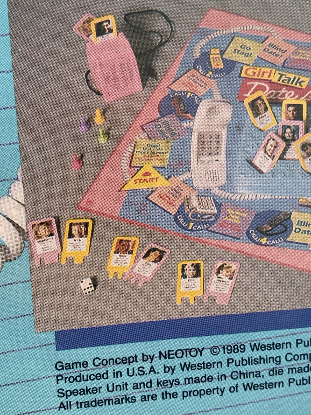 Girl Talk Date Line Board Game Golden Vintage 1989 Complete with Cassette Tape
