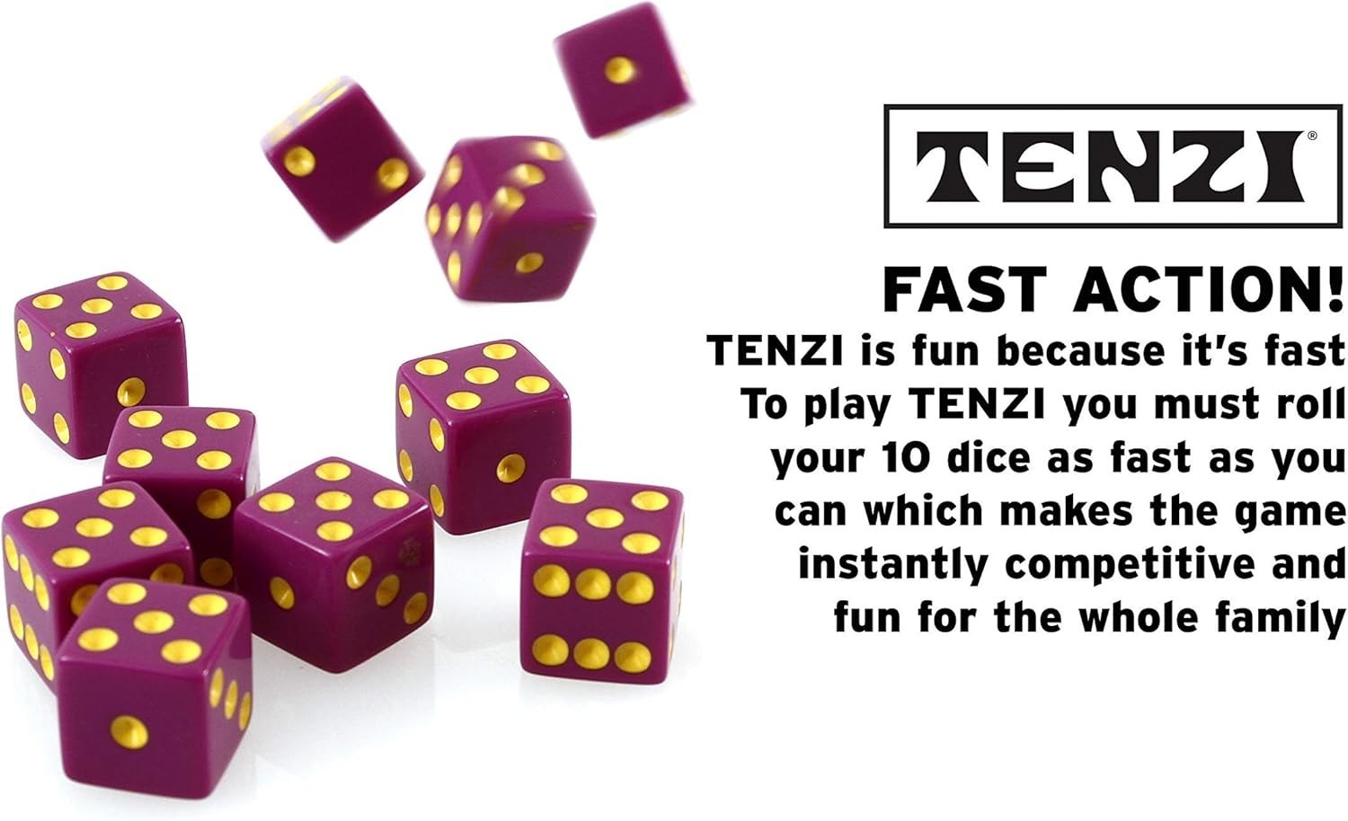 World’s Fastest Dice Game: Tenzi Party Pack for 2-6 Players, Colors May Vary
