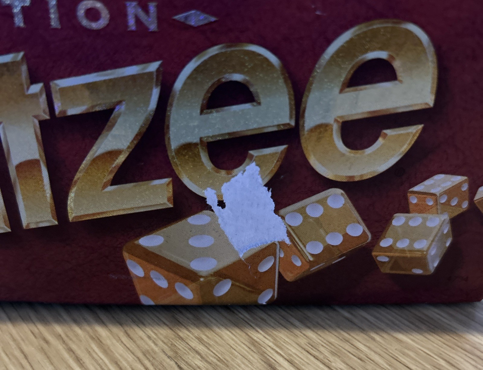 **NEW OPEN BOX** Milton Bradley Yahtzee Deluxe Edition 1997 Gold Dice Board Game