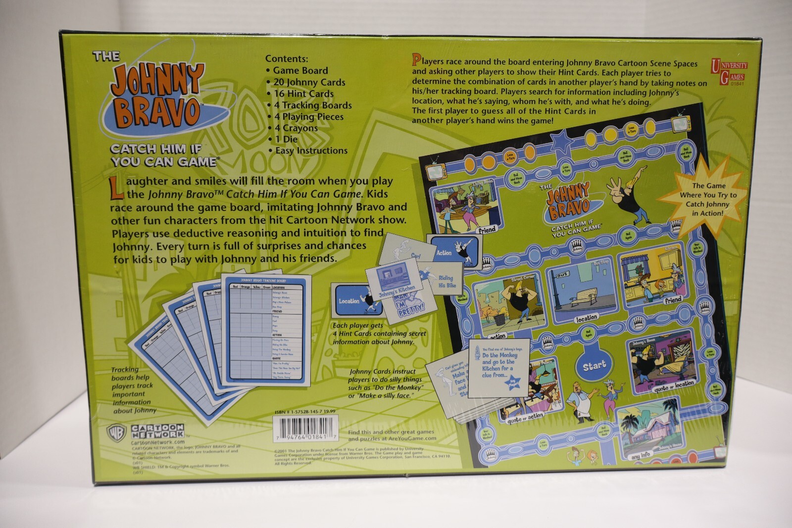 Cartoon Network Johnny Bravo Catch Him If You Can University Games Board Game