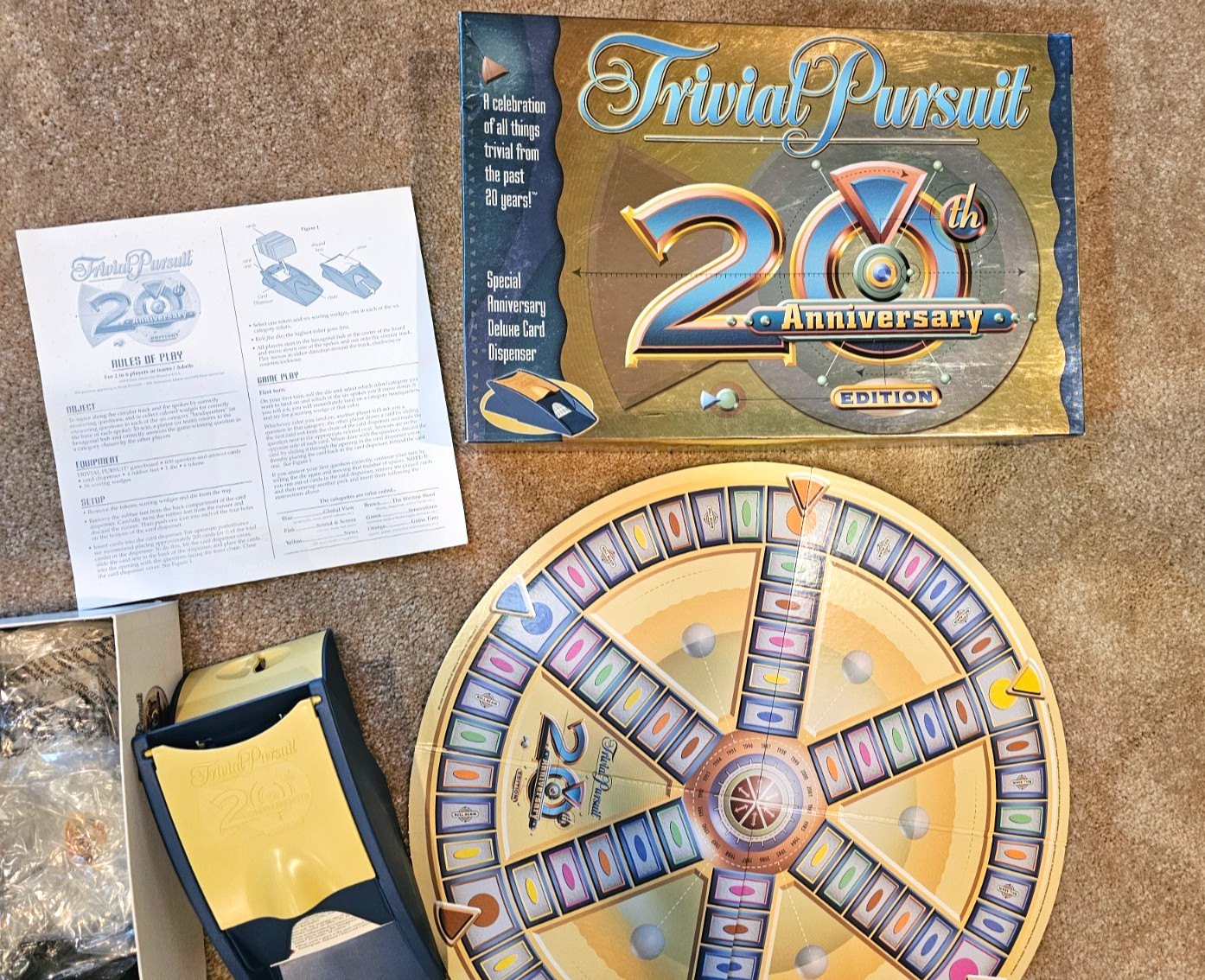 Trivial Pursuit 20th Anniversary Edition Trivia Game Parker Brothers