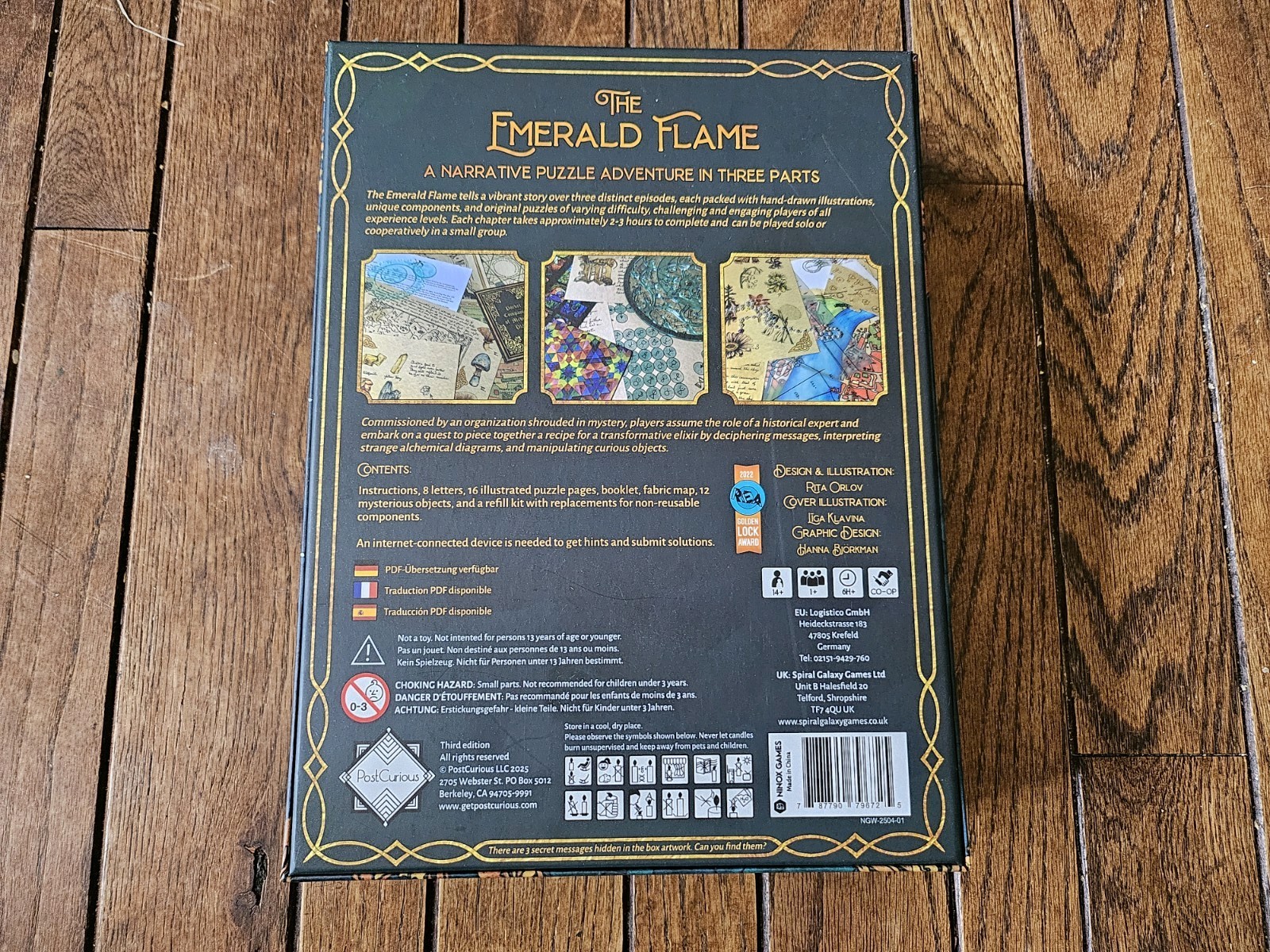 Lot. PostCurious Puzzle Tale Games. Emerald Flame + Emerald Echoes. Kickstarter.