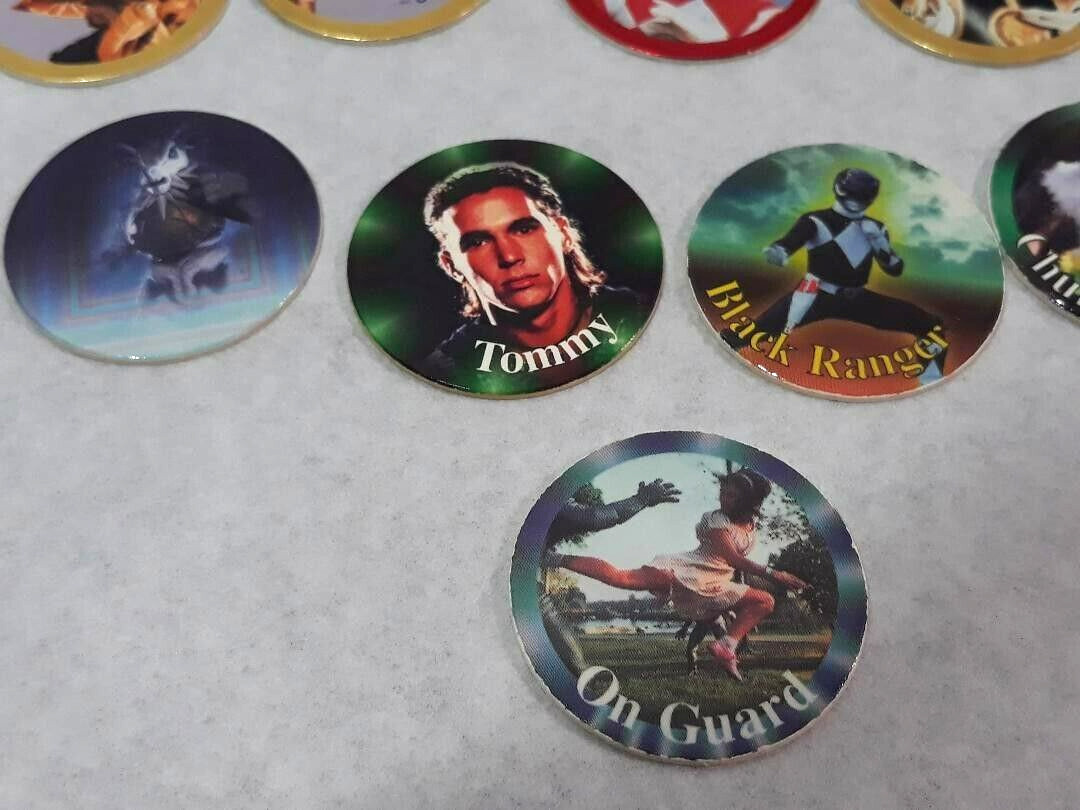Vtg 1994 Lot of 15 Power Rangers Pogs w/ 1 Plastic Slammer ~ Ships FREE