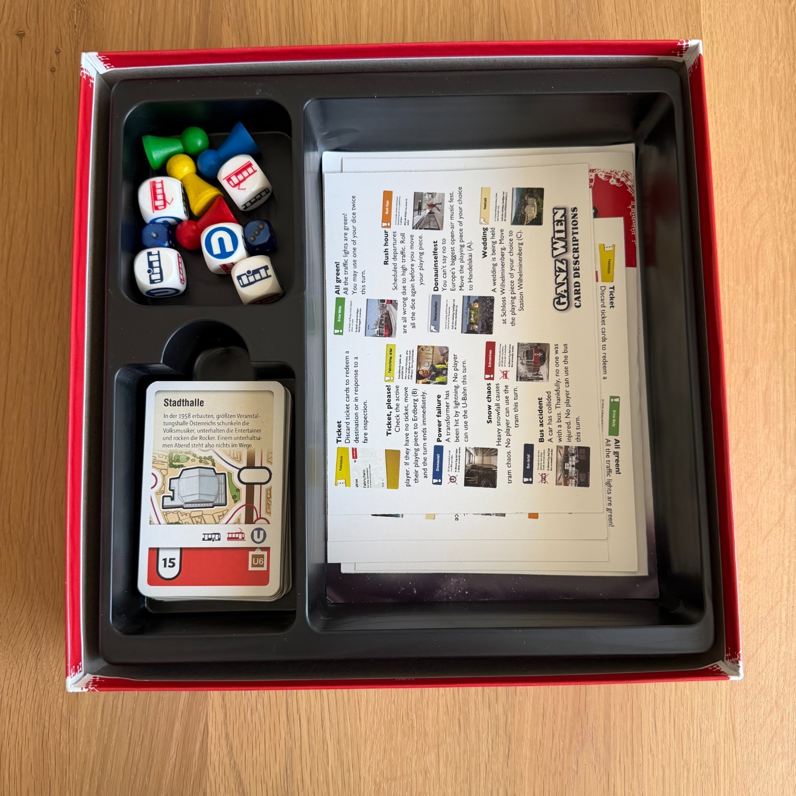 Ganz Wien in U-bahn, Bus, and Bim board game 2015 Wiener Linien