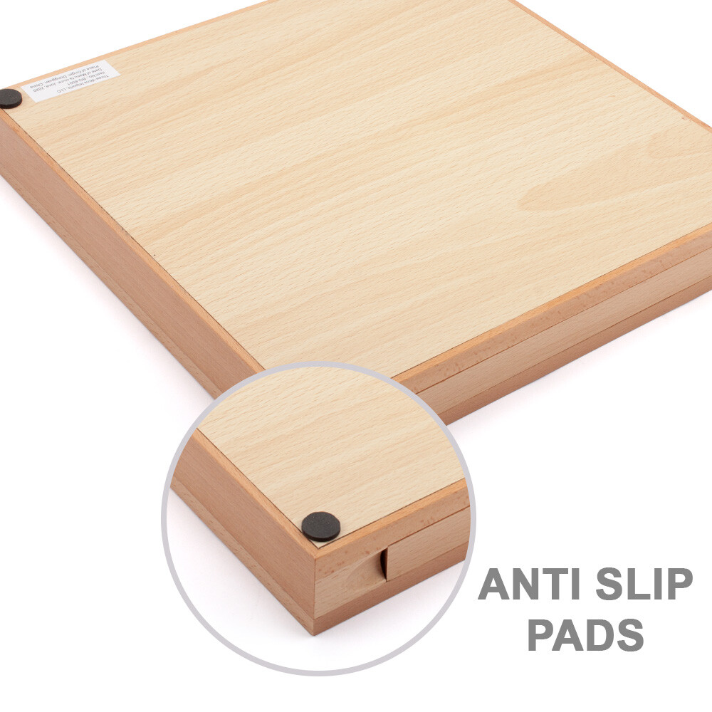 12-Inches Wooden Go Board Game Set with Drawers, Goban Game Board with Stones