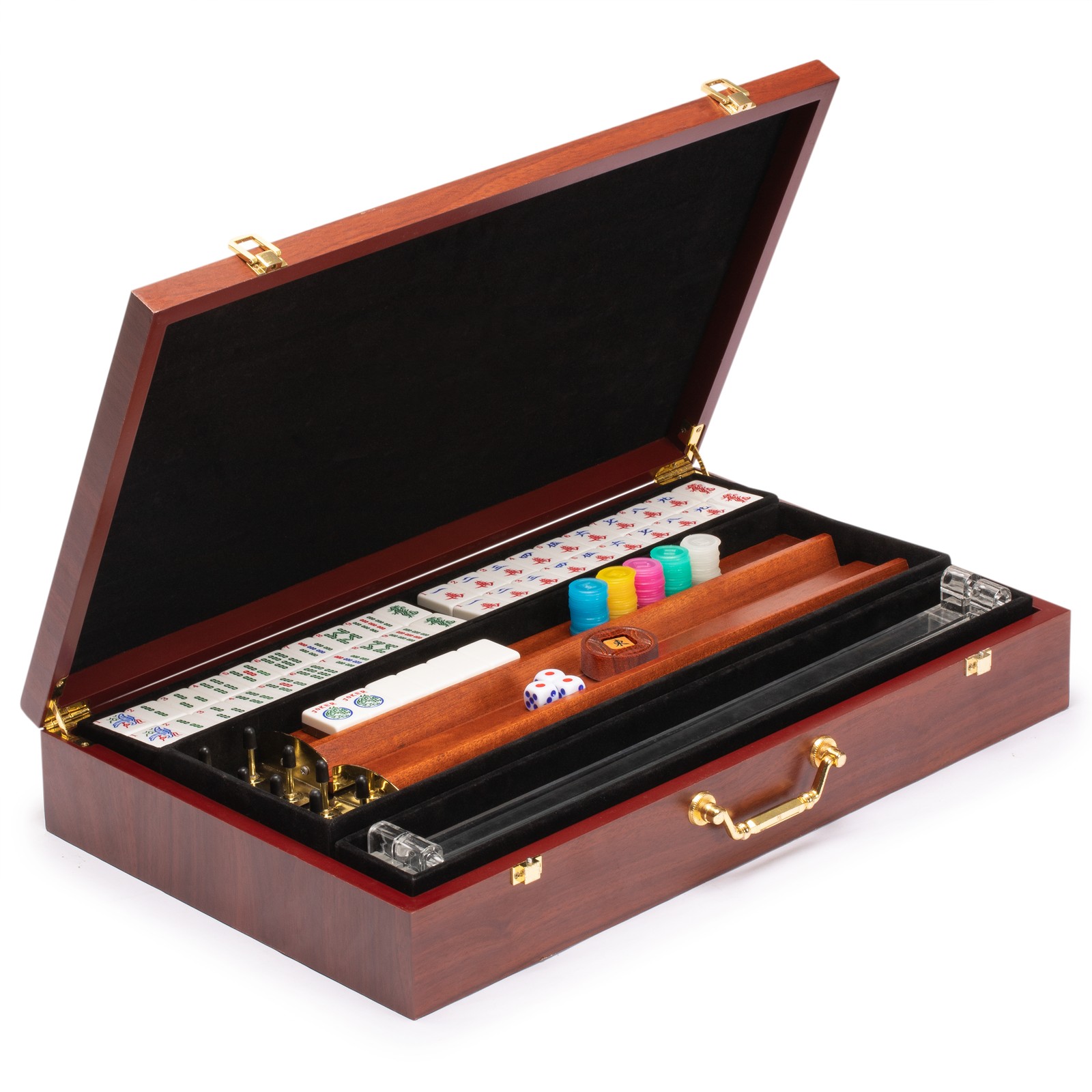 American Mahjong Set, “Little Birdie” with Wooden Case, Racks, Pushers