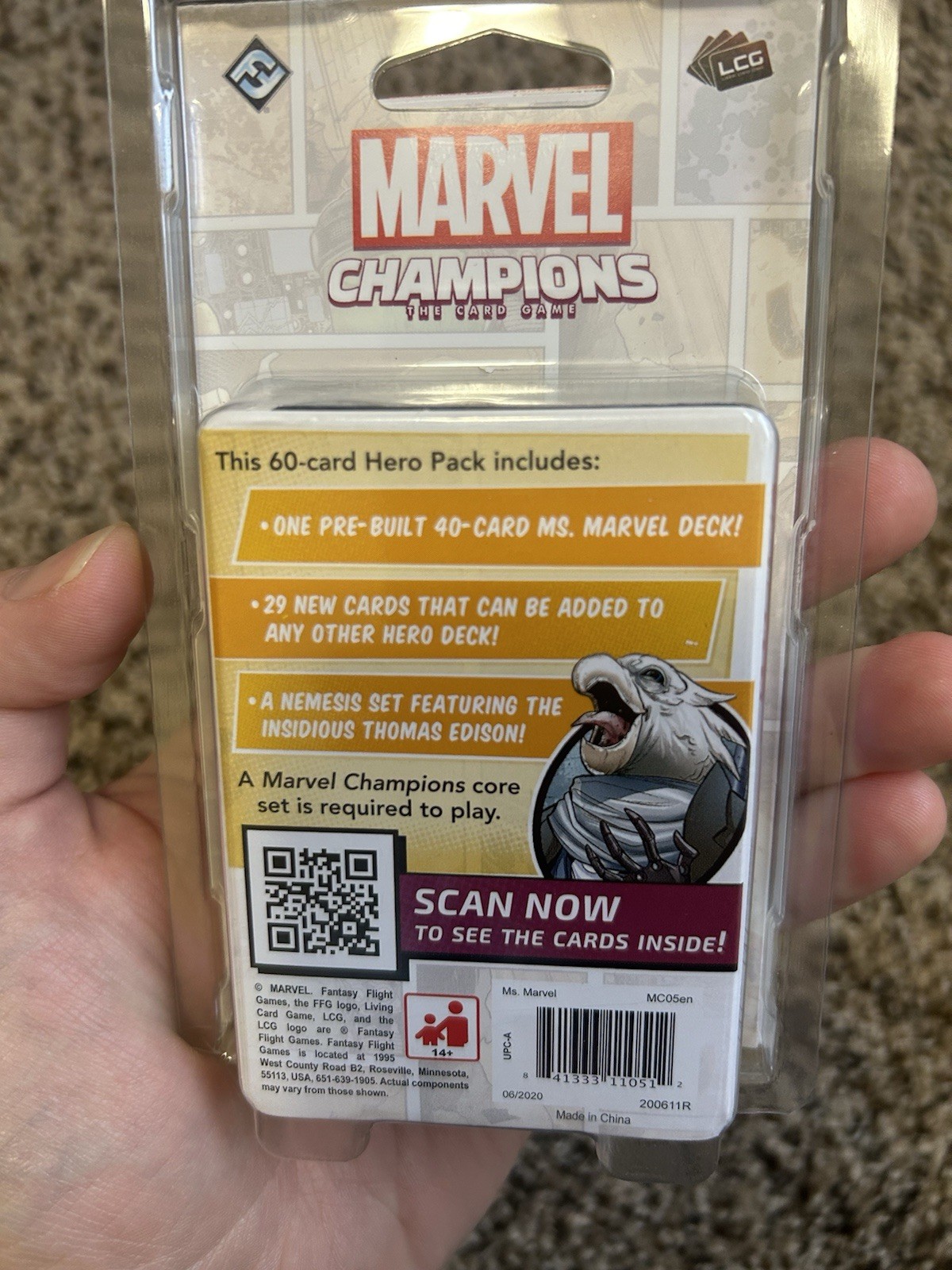 Marvel Champions MS Marvel Hero Pack Expansion LCG FFG