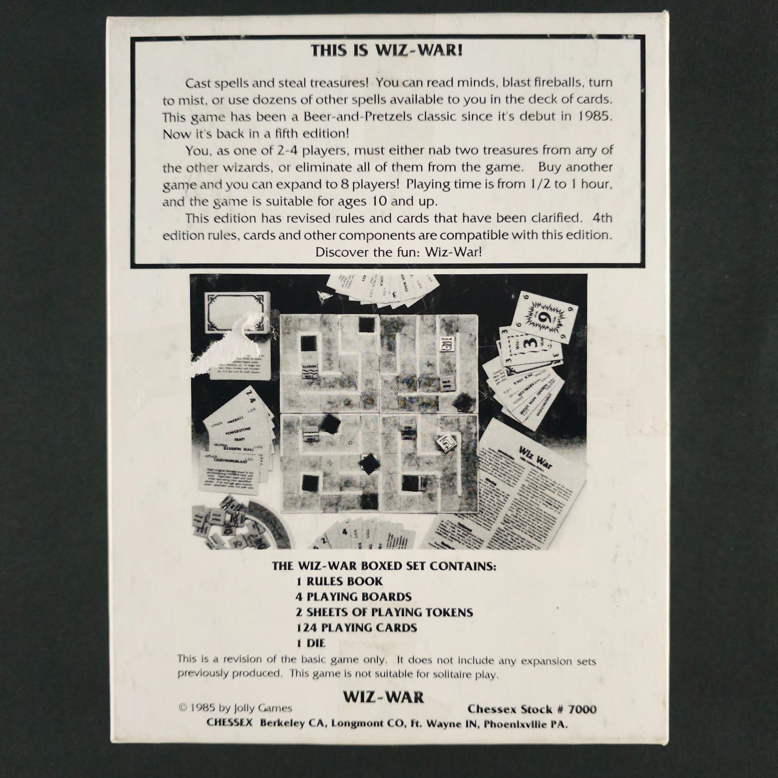 Vintage 1991 Wiz‑War 5th Edition Modular Board Game – Tom Jolly – Chessex #7000
