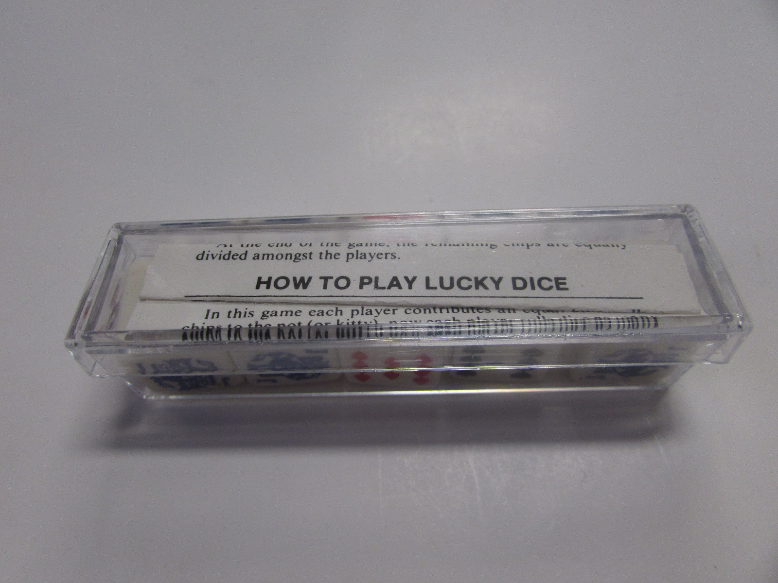 New Crisloid 2 In 1 – Dice Poker/Lucky Dice Games – New In Plastic Case