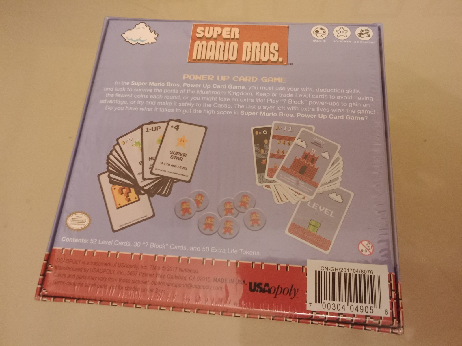 Super Mario Bros Power Up Fast paced Card Game 8+yo 3-8 players Brand New Sealed