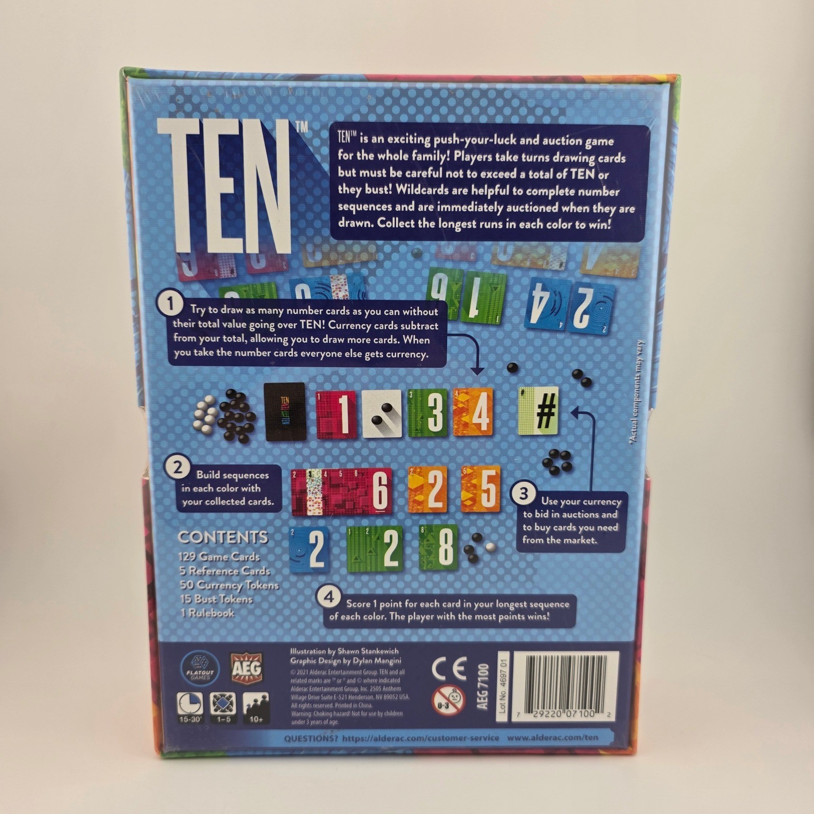 TEN Board Game AEG Alderac Entertainment Group Card Game New Sealed AEG7100
