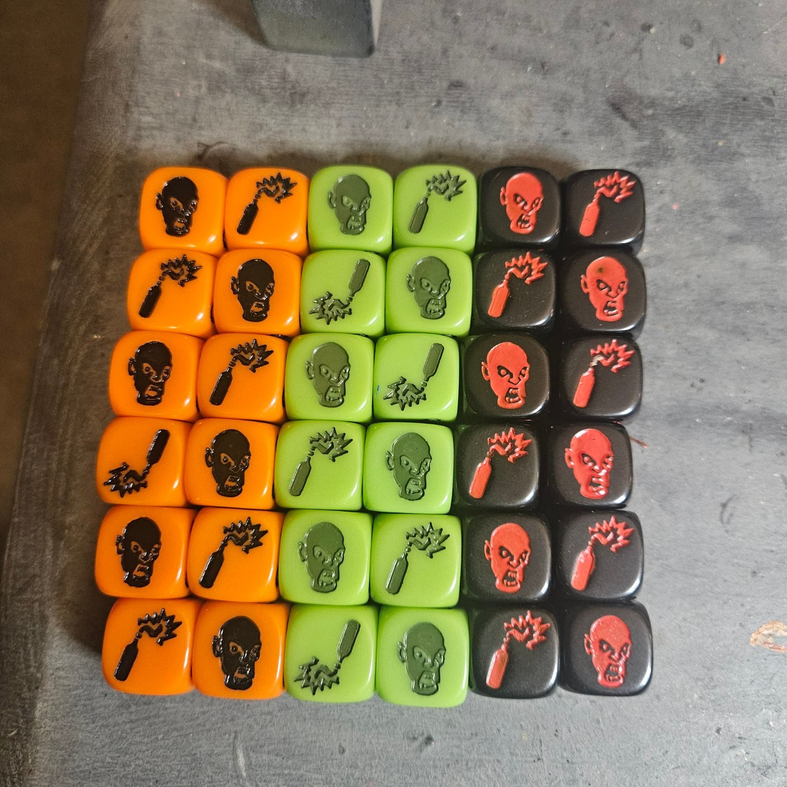 92 Zombicide Dice – 15 Sets (including rare sets)