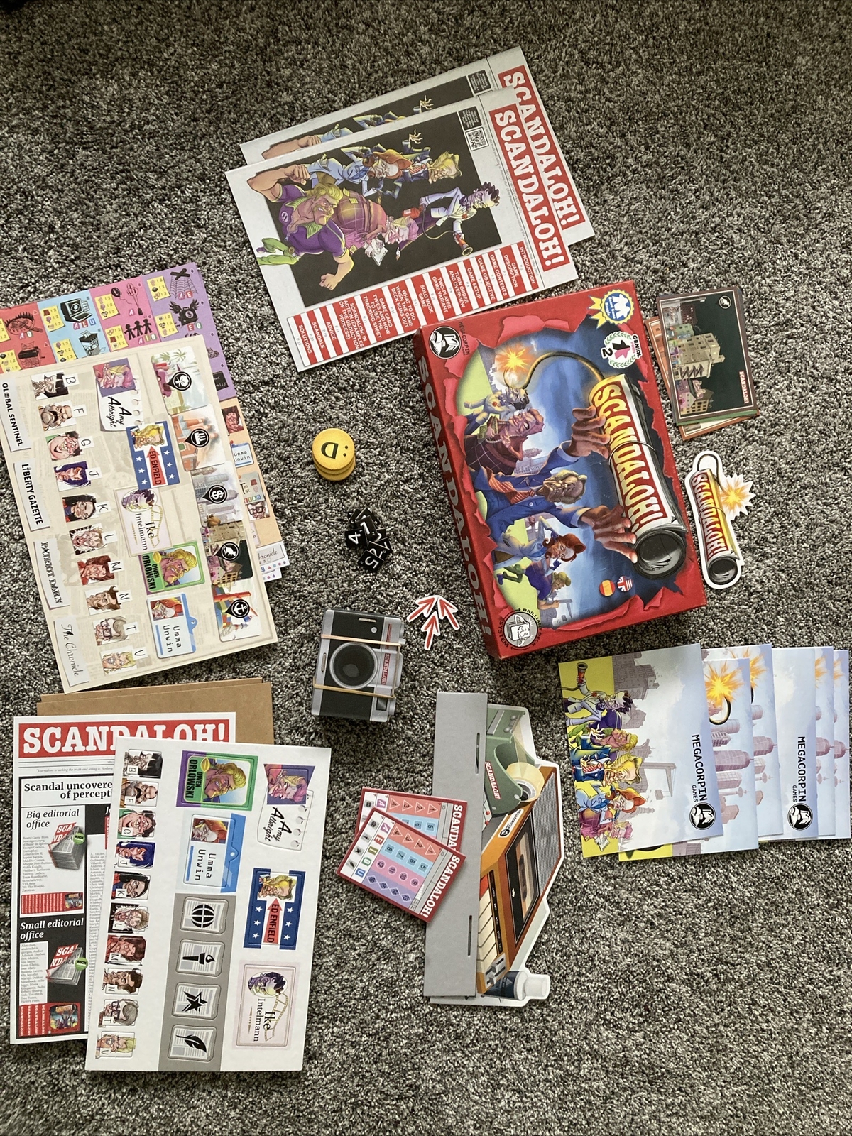Megacorpin ScandalOh Mystery Board Game for 1 to 6 Players Ages 12 Years and Up