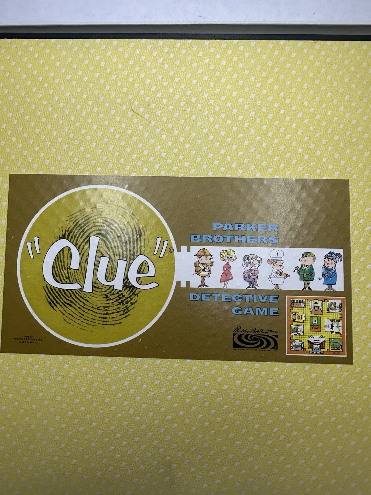 Vintage 1963 Clue Detective Game Parker Brothers 99% Complete Missing Wrench