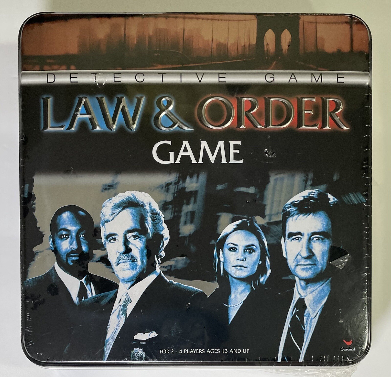 Law and & Order Detective Board Game Tin Case CARDINAL Brand New Factory Sealed