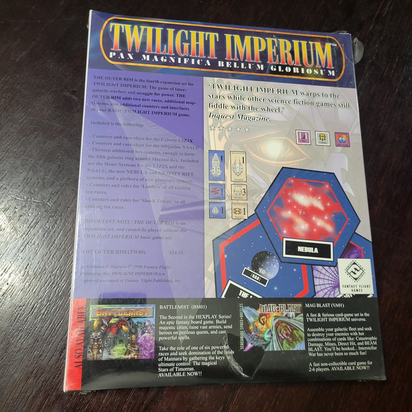 FFG Twilight Imperium 1st Edition: The Outer Rim Expansion – NIB New-Old-Stock