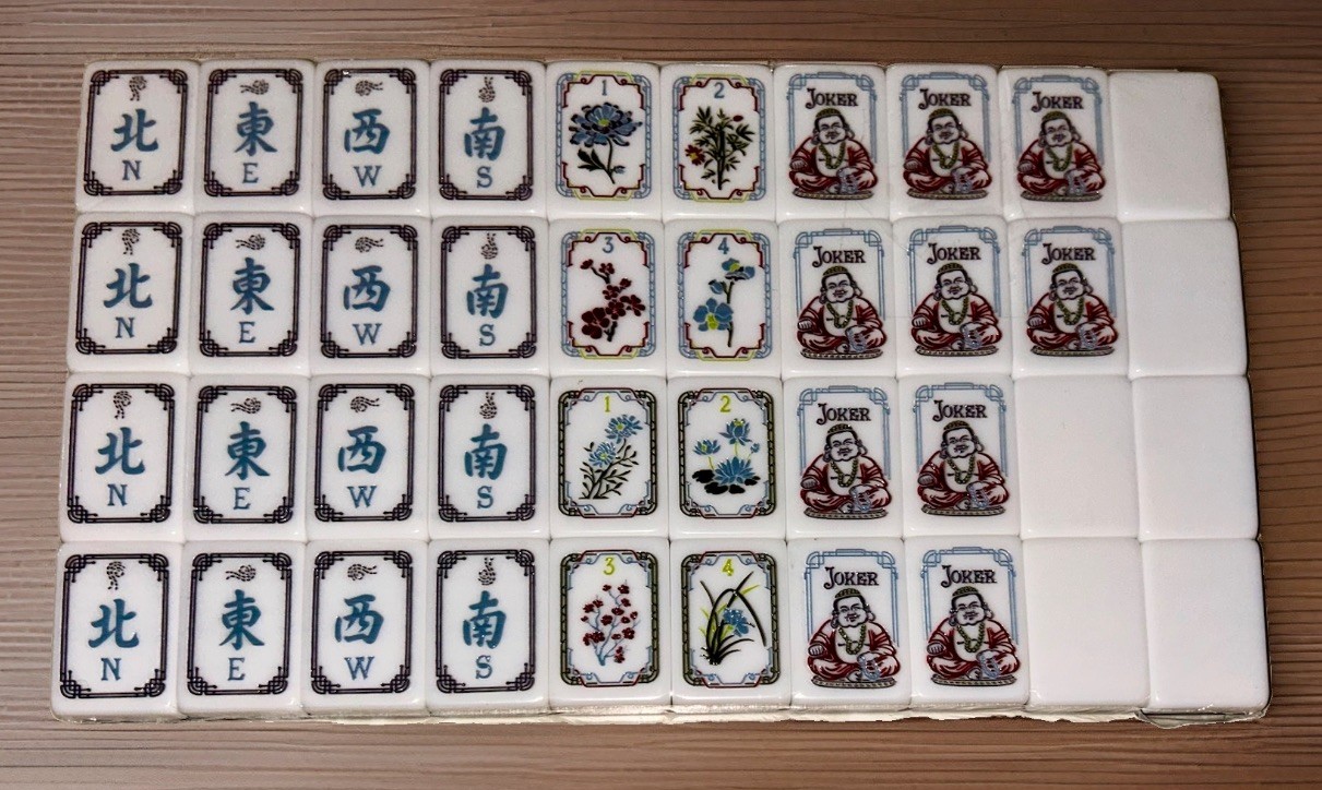 American Mahjong Tiles 160 Engraved 1.4” Acrylic Tiles •Racks & Pushers •Mat
