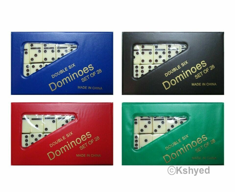 DOMINOES ONLINE DOUBLE SIX GAME SET 28 TILES & CASE/FREE DOMINO SALE – NEW