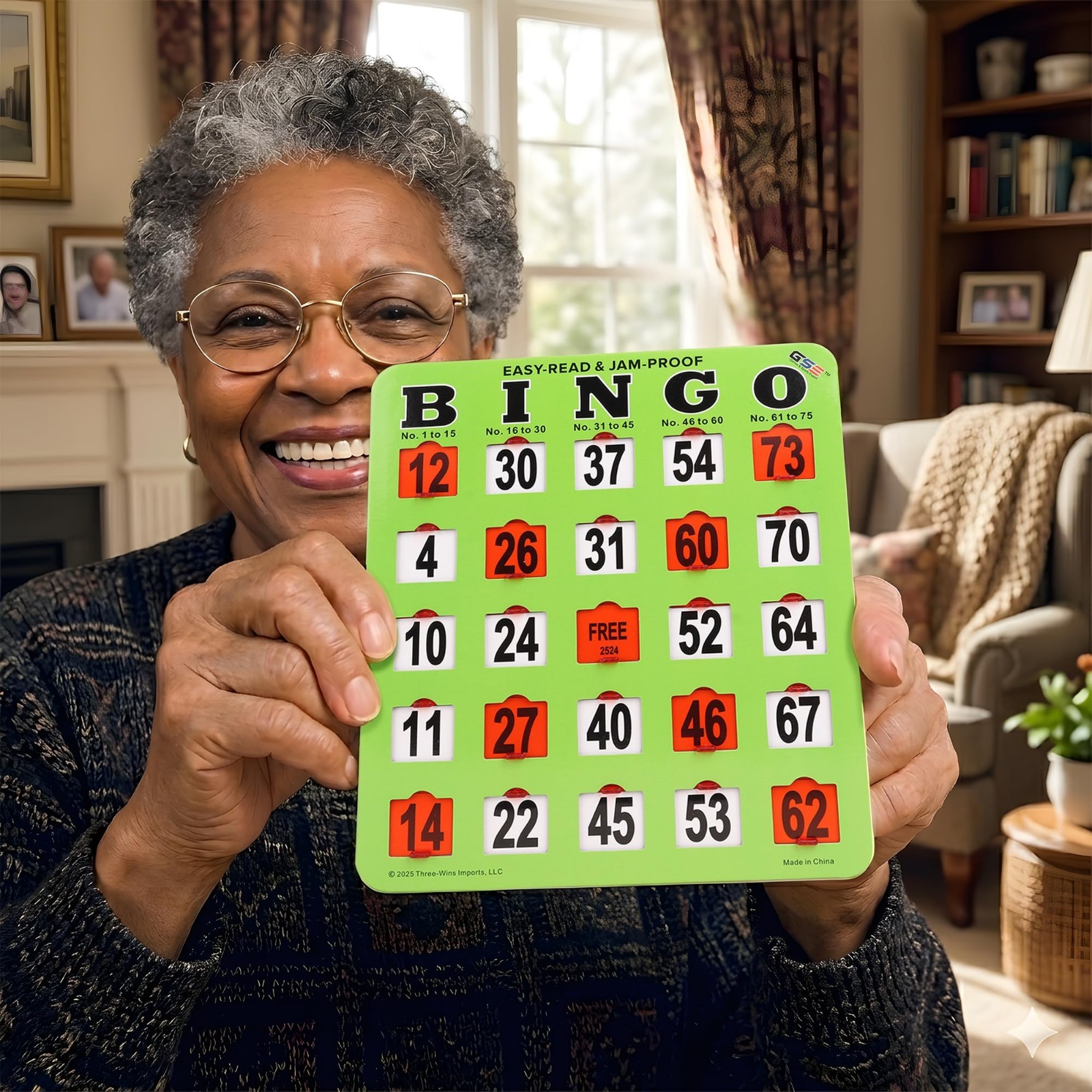 Jumbo Easy-Read Shutter Slide Bingo Cards – 10-Pack Reusable Bulk Set