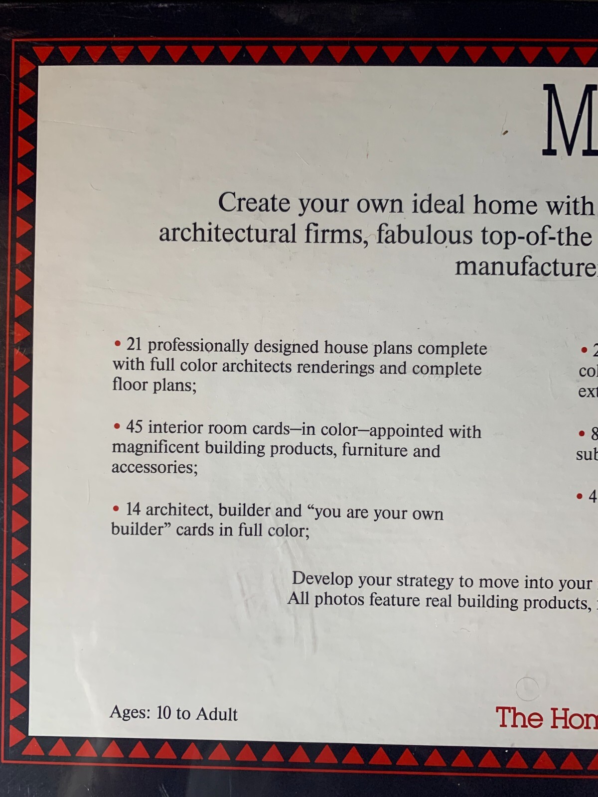 Mansions & Money Board Game: Home Building Game By Masco: Unopened, Rare, NEW