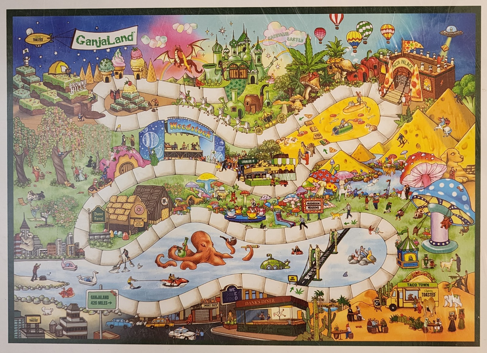 GanjaLand An Epic Weed Adventure Novelty Adult Board Game – New/ Sealed