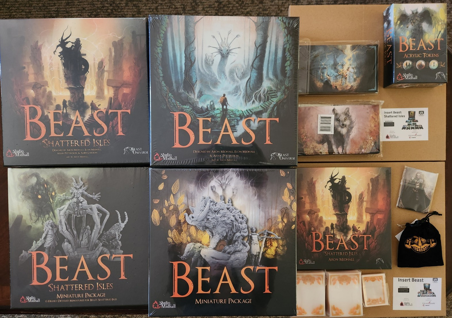 Beast & Shattered Isles Board Game – Gamefound Deluxe Pledge w/ Minis & Extras