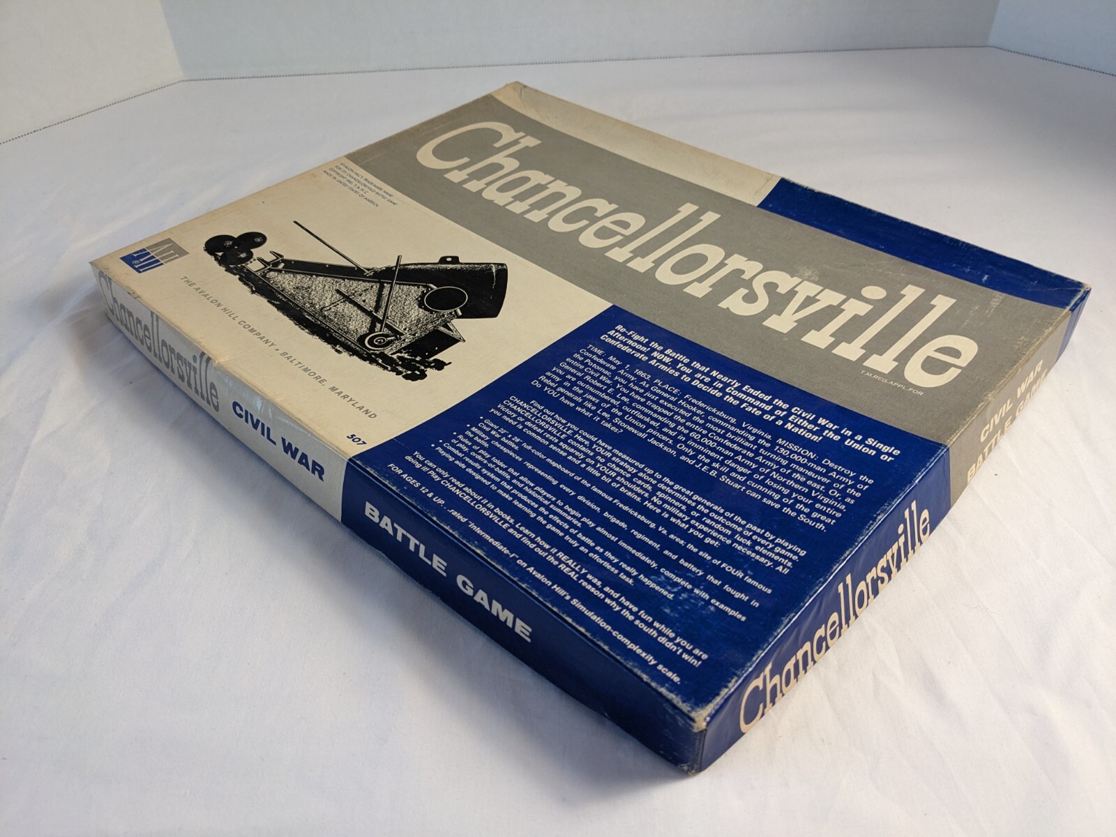 CHANCELLORSVILLE War Board Game COMPLETE Avalon Hill 1961