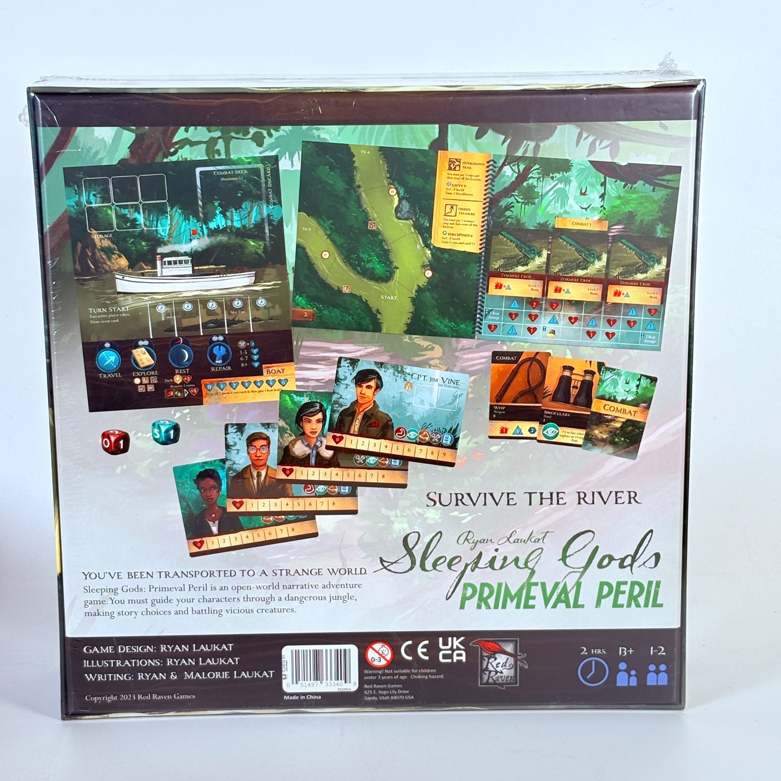 Red Raven Games Board Game Primeval Peril Cooperative Storytelling Campaign